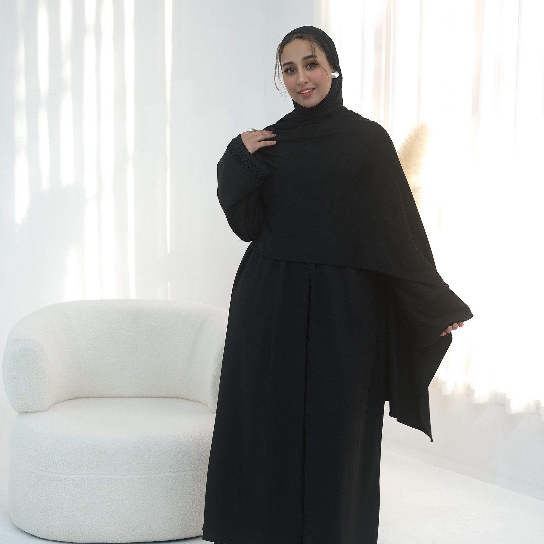 Jalabiya Women Arabic - 2026 Open Front Abaya Cape Muslim