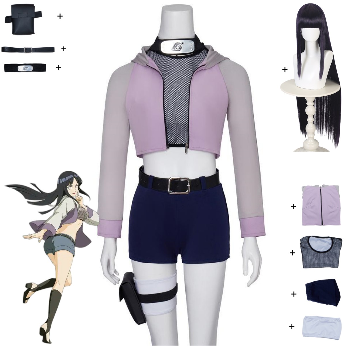 Anime Hyuga Hinata Cosplay Cos - огляд і ціна Ethnic Outfit