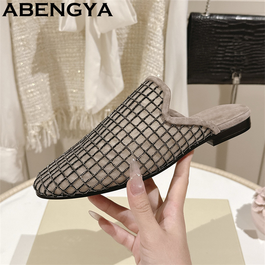Shiny Lace Mesh Round Toe Flat - огляд і ціна Ethnic Fashion
