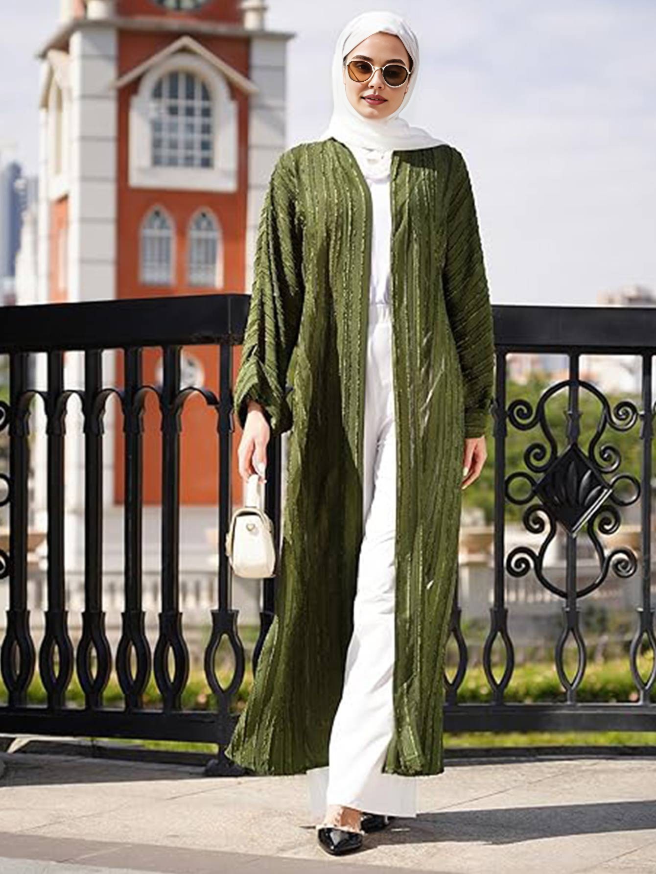 Ramadan Dubai Open Abaya Kimon - огляд і ціна Jalabiya Women Arabic