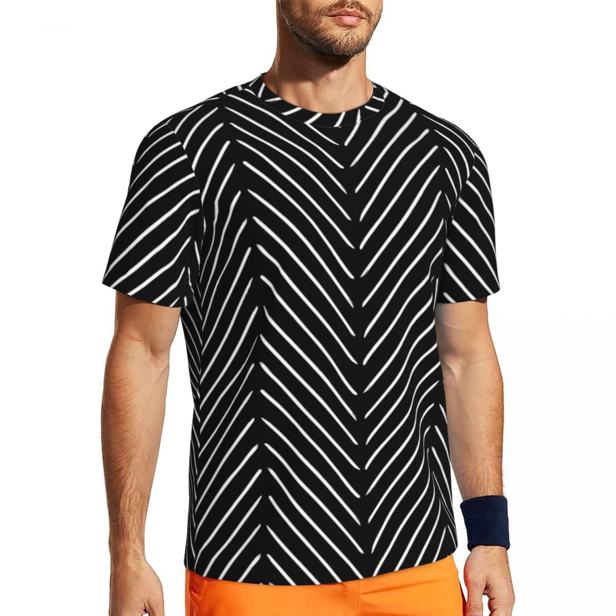 Sportswear T-Shirt Male Retro  - огляд і ціна Mudcloth Print Top