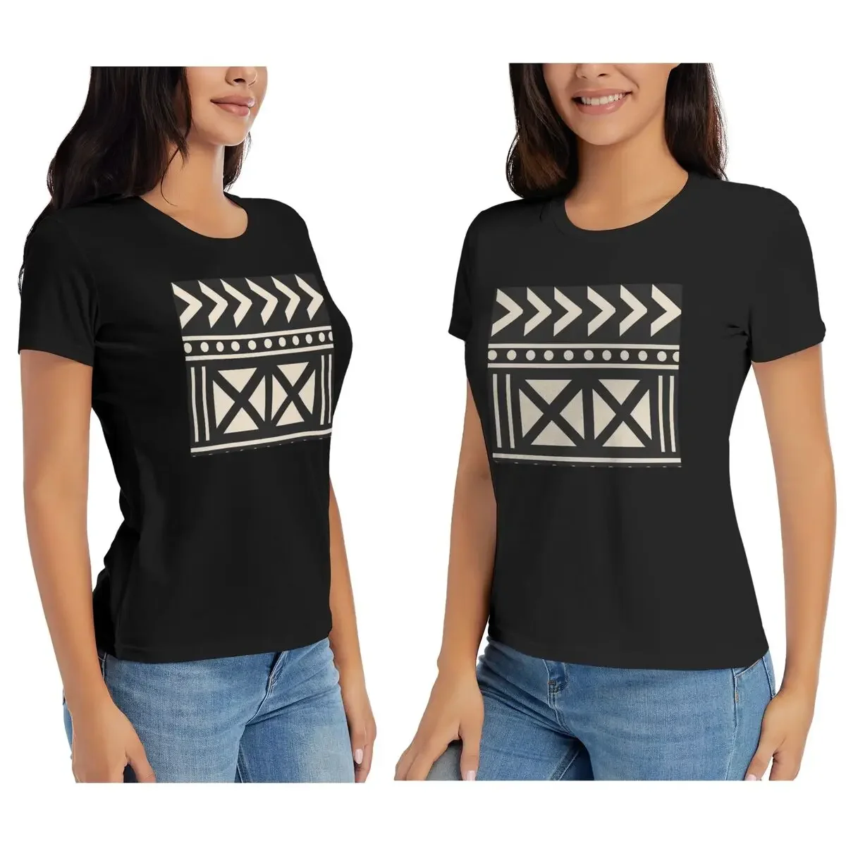 Women T-Shirt African Mud Clot - огляд і ціна Mudcloth Print Top